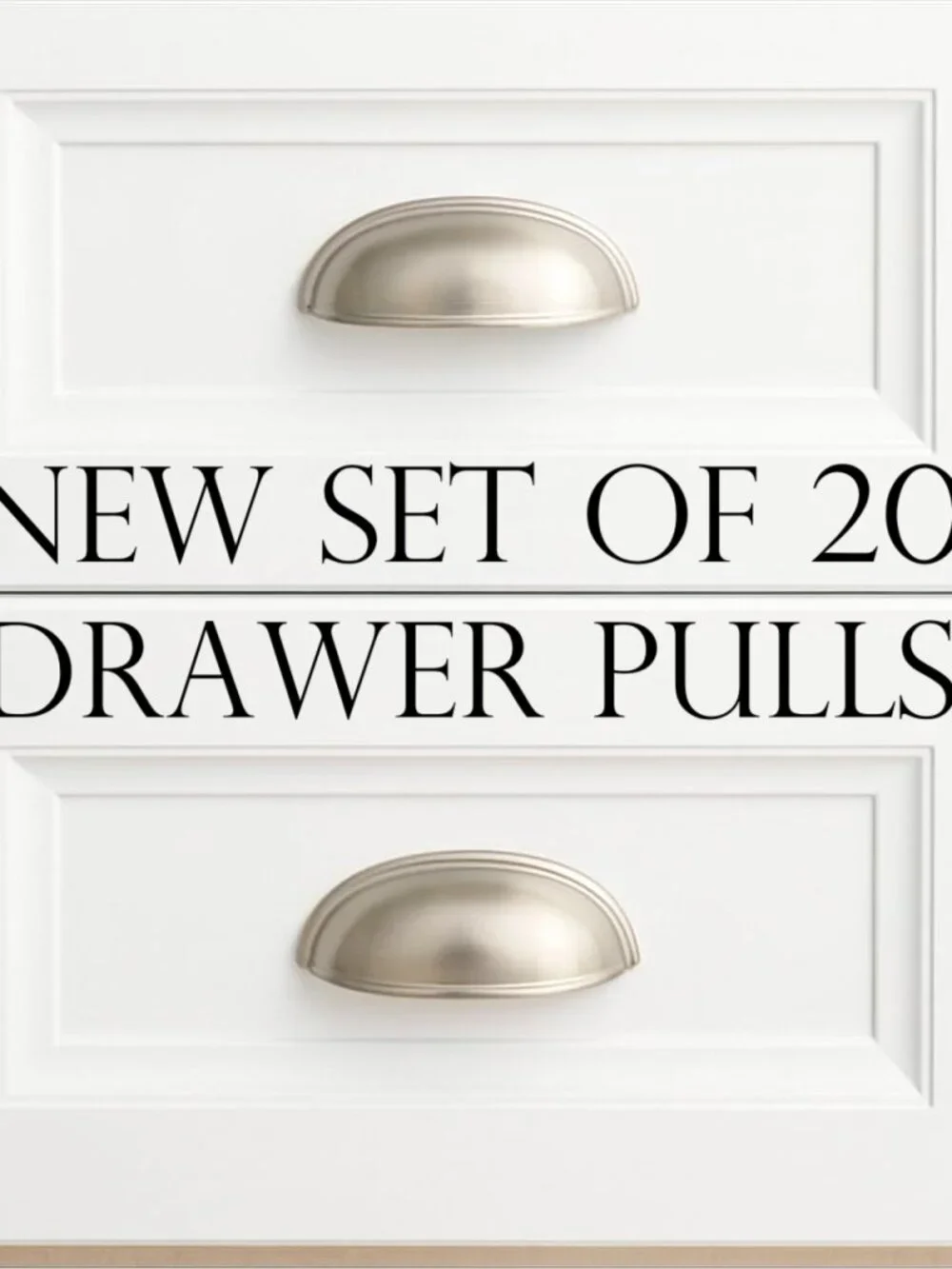 New 20 PACK SET Drawer Kitchen Cabinets Pull Cup Bin Hardware Pulls Handles Hand
